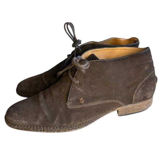John Varvatos Boots Mens 9 M Lace Up Chukka Boot Brown Suede main image 8